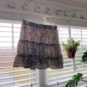 Large cheetah skirt